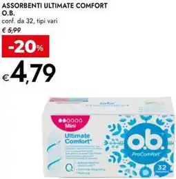Bennet Assorbenti ultimate comfort O.B. offerta