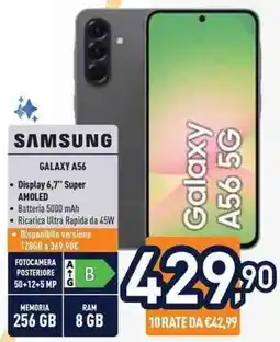 Unieuro SAMSUNG GALAXY A56 offerta
