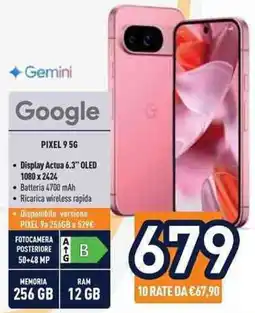 Unieuro Google PIXEL 9 5G offerta