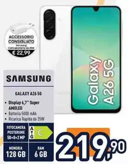 Unieuro SAMSUNG GALAXY A26 5G offerta