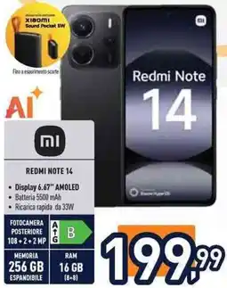 Unieuro REDMI NOTE 14 offerta