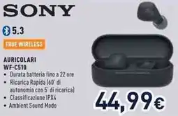 Unieuro SONY AURICOLARI WF-C510 offerta