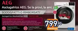 Unieuro AEG Asciugatrice Absolute Care 8000 TR8HGCH8B offerta
