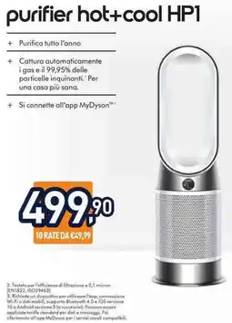 Unieuro dyson purifier hot+cool HP1 offerta