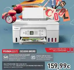 Unieuro Canon PIXMAG3571 MULTIFUNZIONE 3IN1 CON WI-FI offerta