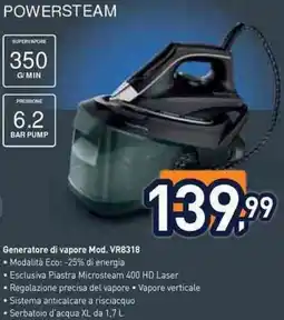 Unieuro Rowenta POWERSTEAM Generatore di vapore Mod. VR8318 offerta