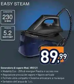 Unieuro Rowenta EASY STEAM Generatore di vapore Mod. VR5121 offerta