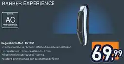 Unieuro Rowenta BARBER EXPERIENCE Regolabarba Mod. TN1851 offerta