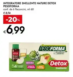 Bennet Integratore snellente nature detox PESOFORMA offerta
