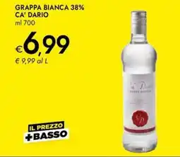 Bennet Grappa bianca 38% CA' DARIO offerta