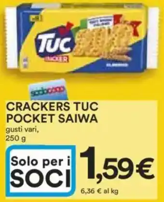 Ipercoop Crackers tuc pocket saiwa offerta