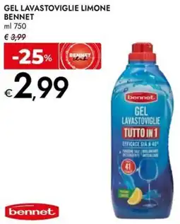 Bennet Gel lavastoviglie limone BENNET offerta