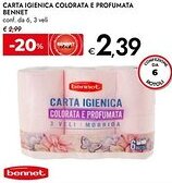 Bennet Carta igienica colorata e profumata BENNET offerta