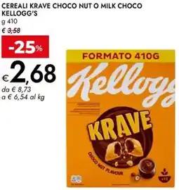 Bennet Cereali krave choco nut o milk choco KELLOGG'S offerta