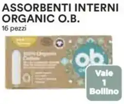 Ipercoop Assorbenti interni organic o.b. offerta