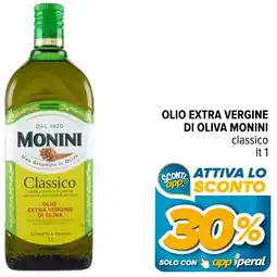Iperal Olio extra vergine di oliva MONINI offerta