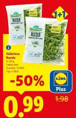 Lidl Vallericca Rucola offerta