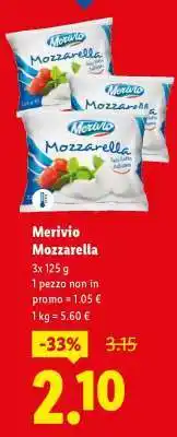 Lidl Merivio Mozzarella offerta