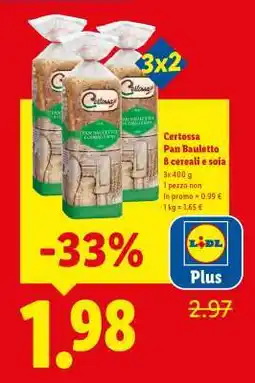 Lidl Certossa Pan bauletto 8 cereali e soia offerta