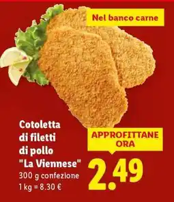 Lidl Cotoletta di filetti di pollo 'La Viennese' offerta