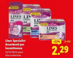 Lidl Lines Specialist Assorbenti per incontinenza offerta