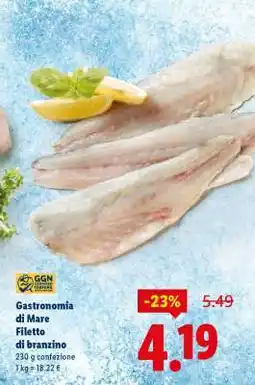 Lidl Gastronomia di Mare Filetto di branzino offerta