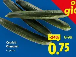 Lidl Cetrioli olandesi offerta