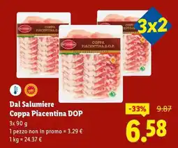 Lidl Dal Salumiere Coppa Piacentina DOP offerta