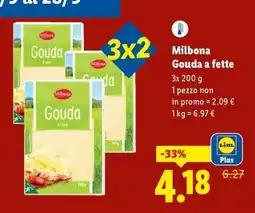Lidl Milbona Gouda a fette offerta