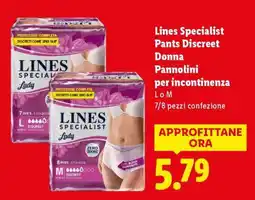 Lidl Lines Specialist Pants Discreet Donna offerta