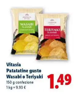 Lidl Vitasia Patatatine gusto Wasabi o Teriyaki offerta