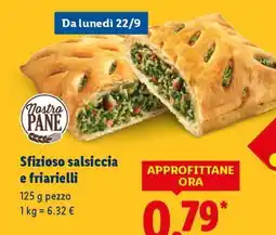 Lidl Sfizioso salsiccia e friarielli offerta