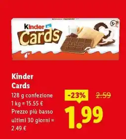 Lidl Kinder Cards offerta