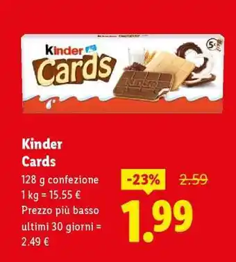 Lidl Kinder Cards offerta