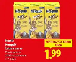Lidl Nestlè Nesquik Latte e cacao offerta
