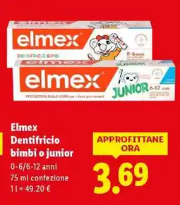 Lidl Elmex Dentifricio bimbi o junior offerta
