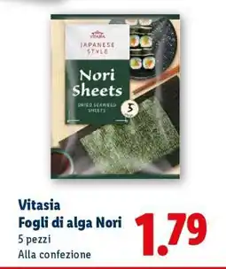 Lidl Vitasia Fogli di alga Nori offerta