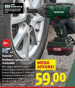 Lidl Parkside Avvitatore a percussione ricaricabile offerta