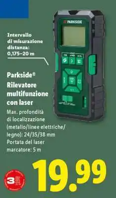 Lidl Parkside Rilevatore multifunzione con laser offerta