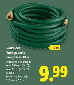Lidl Parkside Tubo per aria compressa 10 m offerta