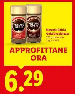 Lidl Nescafe Gold o Gold Decafeinato offerta