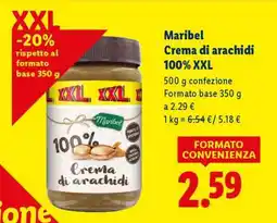Lidl Maribel Crema di arachidi 100% XXL offerta