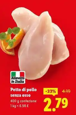 Lidl Petto di pollo senza osso offerta