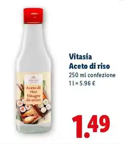Lidl Vitasia Aceto di riso offerta