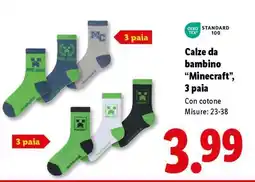 Lidl Calze da bambino “Minecraft”, 3 paia offerta