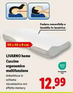 Lidl LIVARNO home Cuscino ergonomico multifunzione offerta
