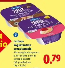 Lidl Latteria Yogurt intero senza lattosio offerta