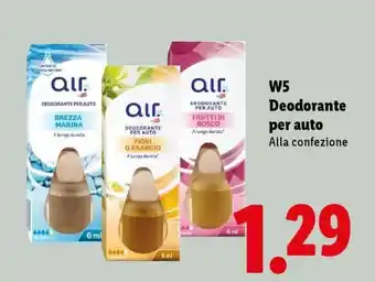 Lidl W5 Deodorante per auto offerta