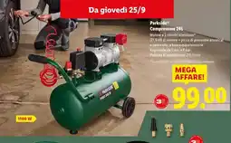 Lidl Parkside Compressore 24L offerta
