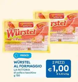 MD Discount Würstel al formaggio LA FATTORIA offerta